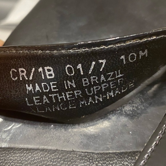 Sz 10 Franco Sarto Black Patent Leather Strappy Heeled Sandals - Picture 10 of 13